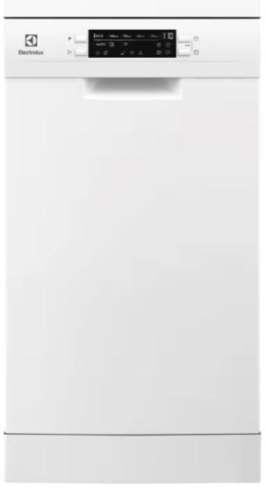 Посудомоечная машина Electrolux ESS42220SW, узкая, напольная, 44.6см, загрузка 9 комплектов, белая