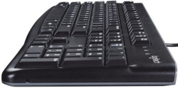 Клавиатура Logitech K120, проводная, USB, мембранная, заводское нанесение кириллицы, черный [920-002522]