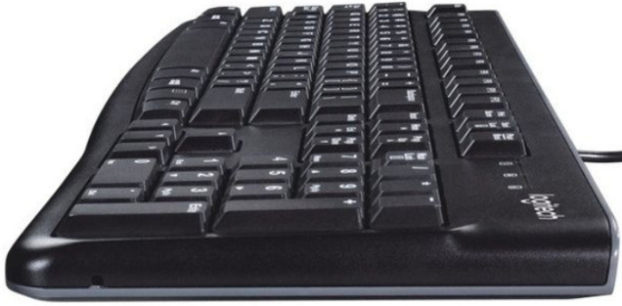 Клавиатура Logitech K120, проводная, USB, мембранная, заводское нанесение кириллицы, черный [920-002522]