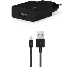 Зарядное устройство сетевое TTEC SmartCharger Travel Charger 2.1A With Lightning Cable - Black 2SCS20LS