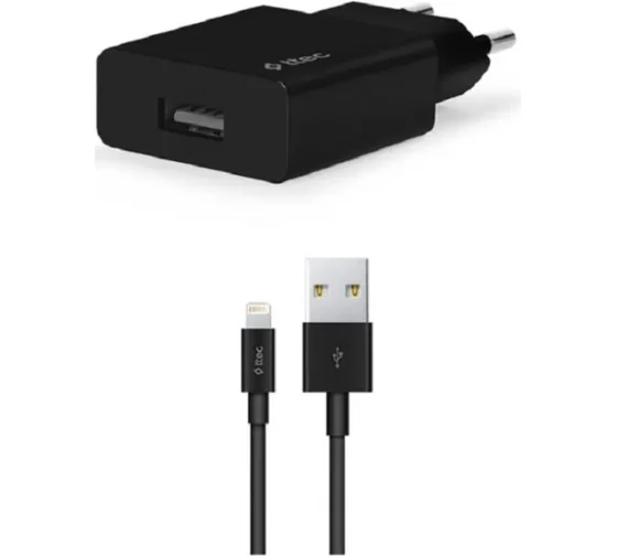 Зарядное устройство сетевое TTEC SmartCharger Travel Charger 2.1A With Lightning Cable - Black 2SCS20LS