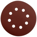 Круг абразивный на ворсовой подложке под липучку, перфорированный 5 шт; 125 мм; 8 отв.; P320 MATRIX 73813