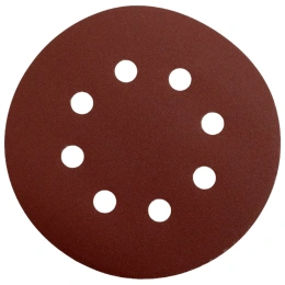Круг абразивный на ворсовой подложке под липучку, перфорированный 5 шт; 125 мм; 8 отв.; P320 MATRIX 73813