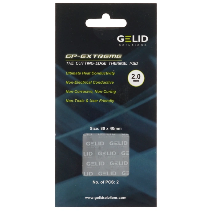 Термоинтерфейс GELID GP-Extreme Thermal Pad Value Pack TP-VP01-D 80x40x2мм, 12 Вт/мК, 2шт