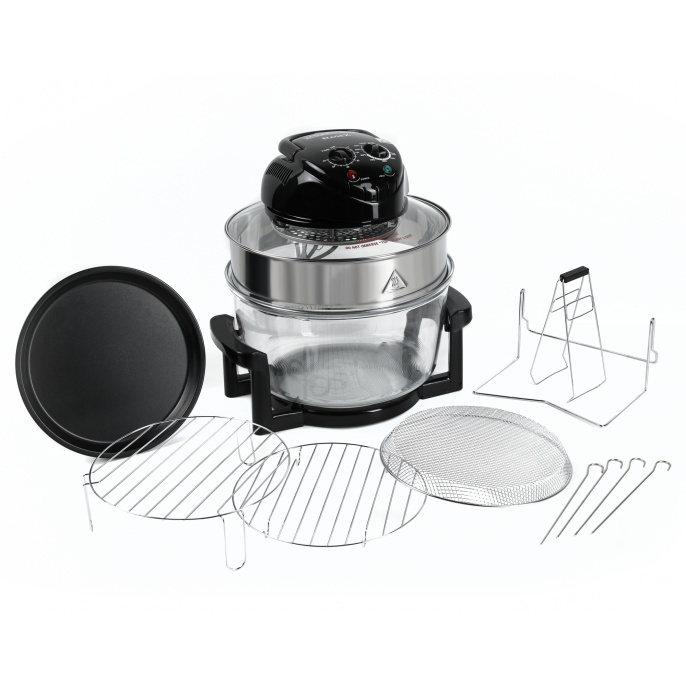 Аэрогриль RAGEX R201-000 5 в 1, 12 + 5 литров, 1400 Вт, черный