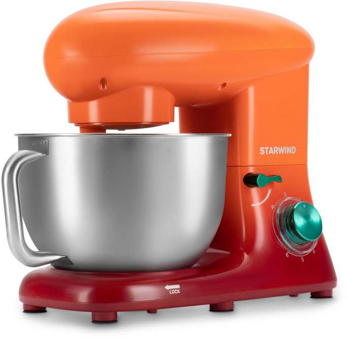 Миксер планетарный StarWind SPM7160, 1900Вт, оранжевый
