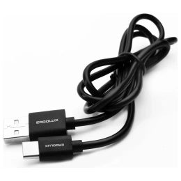 Кабель usb-type c Ergolux Elx-cdc02p-c02 промо 2а, 1м, черный, зарядка+передача данных, пакет 15089