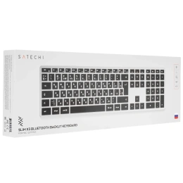 Беспроводная клавиатура Satechi Slim X3 Bluetooth Keyboard-RU. Раскладка - Русская. Цвет- Серый космос.