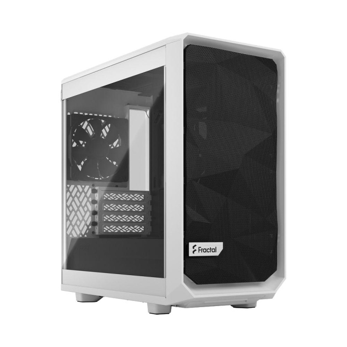 Корпус Case Fractal Design Meshify 2 Mini TG Clear Tint, Mini-Tower, 1x120mm + 1x140mm, 2xUSB-A 3.2 + 1xUSB 3.2 Type-C mATX, mITX, mDTX White FD-C-MES2M-02