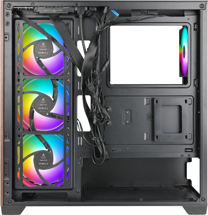 Корпус ATX AZZA Neptune, Midi-Tower, без БП,  черный [neptune csaz-491]