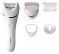 Philips эпилятор Series 8000 BRE710/00 Цвет: белый (вилка РФ)