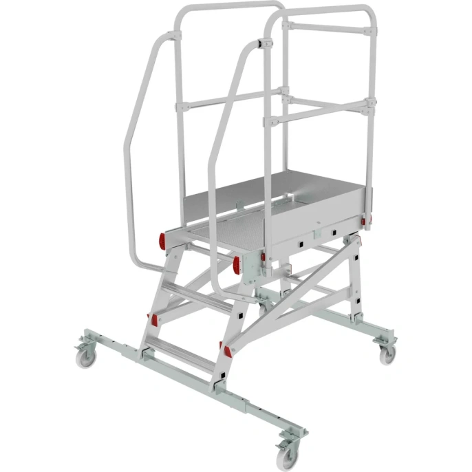 Передвижная односторонняя лестница-подмости с платформой Новая Высота NV 5510, 1x3 ступени 5510103