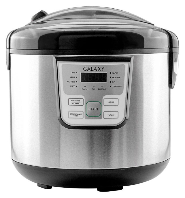 Мультиварка GALAXY GL 2641, 900Вт, черный/серебристый [гл2641черн]