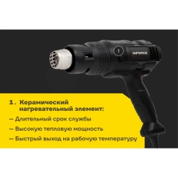Фен (Термопистолет) Inforce HG6518