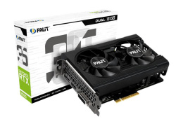 Видеокарта Palit RTX 3050 Dual 8GB GDDR6 NE63050018P1-1070D NVIDIA GeForce RTX 3050, PCI Express 4.0, 8GB GDDR6, 128bit, 1777 MHz, 2560sp, 1хHDMI, 1хDisplayPort, 1хDVI, 115W, 6-pin X1, 2 Slot