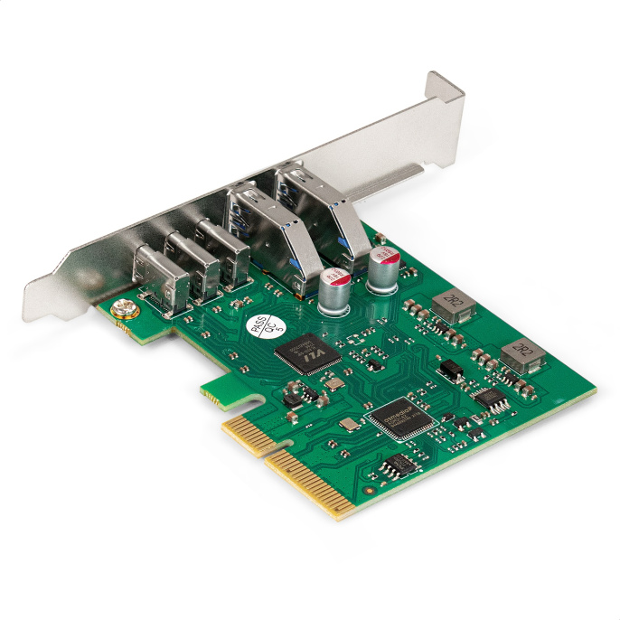 Контроллер ExeGate EXE-313V2-2A3C 10Gbps PCI-E x4 v3.0, USB3.2 Gen2 2xType-A + 3xType-C ext., SuperSpeed+ скорость до 10 Гбит/с. EX299800RUS