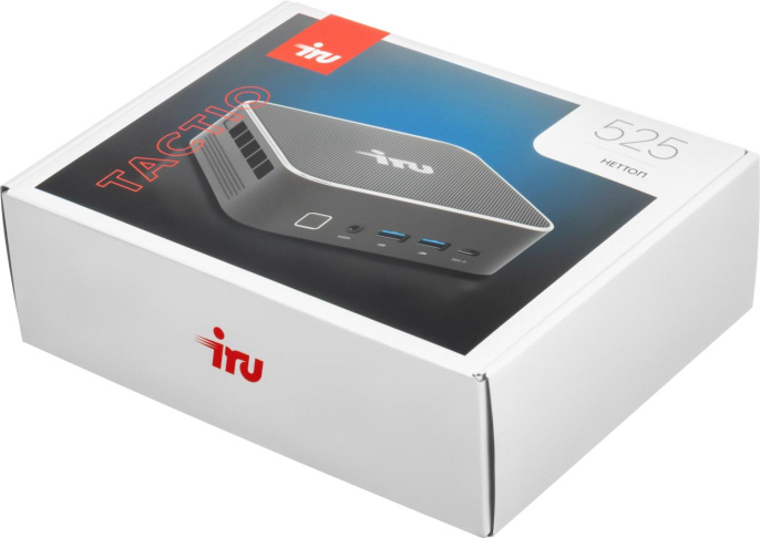 Неттоп IRU Tactio 525 Ryzen 3 3300U 2.1 8Gb SSD256Gb Vega 6 без ОС GbitEth WiFi BT 65W черный RUS 2192649