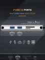 USB-C концентратор  CABLETIME (CT-C160-PU32) 6-в-1 с HDMI и USB 3.0