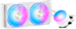 Кулер для процессора СЖО Ocypus Delta L24 WH ARGB V2 Delta-L24-WH2AAWNN02X-GL Intel LGA 115X/1200/1700/1851, AMD AM4/AM5, крепление на винтах, размер вентилятора: 120×120×25мм, размер водоблока: 74.5х60мм, гидравлический подшипник, 2000об/мин, 73CFM,