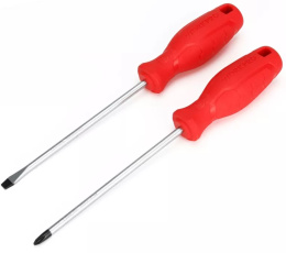 Набор отверток WorkPro WP200500 2 предмета хром-ванадиевое лезвие, черный магнитный наконечник, антикоррозийное хромированное покрытие, в комплекте: ph2x150мм, 6x150мм