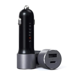 Автомобильное зарядное устройство Satechi 72W Type-C PD Car Charger. Цвет серый космос.