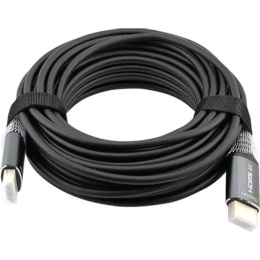 Кабель аудио-видео Cactus CS-HDMI-AOC-2-20,  HDMI (m) -  HDMI (m),  ver 2.0,  20м, GOLD,  черный