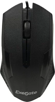 Манипулятор ExeGate Optical Mouse SH-9025L2 (RTL) USB 3btn+Roll EX279944RUS (USB, оптическая, 1000dpi, 3 кнопки и колесо прокрутки, длина кабеля 2,2м, черная, Color Box)