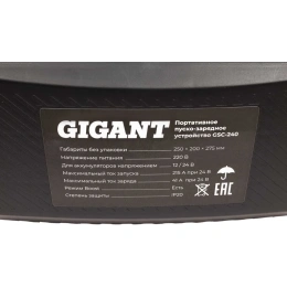 Пуско-зарядное устройство Gigant 12/24 в, 240А GSC-240