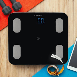 Весы напольные электронные Scarlett SC-BS33ED46 макс.150кг черный