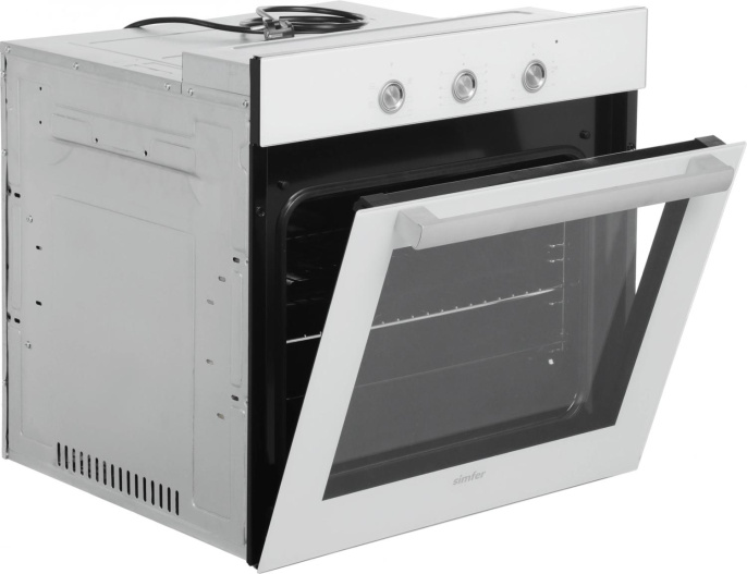 Духовой шкаф электрический Simfer B6EC16016,  58л,  дверца с 2 стеклами,  белый