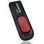 Флэш-накопитель USB2 16GB BLACK/RED AC008-16G-RKD A-DATA