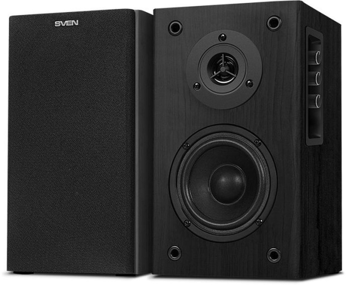 Акустика Sven SPS-614 Black настольная/полочная, 2.0, мощность RMS 40 Вт, 40-22000 Гц, МДФ, Bluetooth