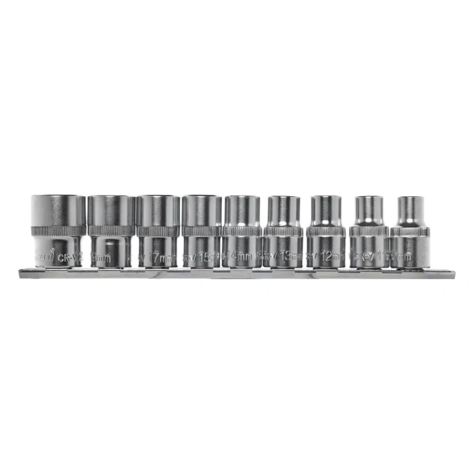 Набор головок торцевых (9 шт; 10-22 мм; 1/2DR) KRAFT KT 700312