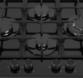 Газовая варочная поверхность Meferi Glass Ultra MGH604 черный