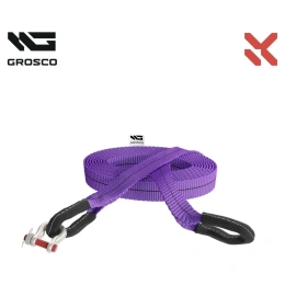 Динамическая стропа Grosco 4т, 3м, скоба/петля, рывковый трос для буксировки авто до 2 тонн BTD0403SL