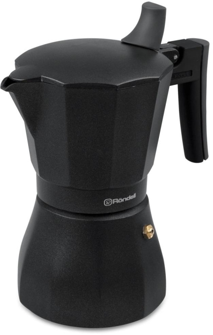 Кофеварка гейзерн. Rondell Kafferro RDA-1275 0.45л алюминий темно-серый