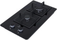 Газовая варочная панель LEX GVG 324 BBL,  2 конфорки,  закаленное стекло,  черный