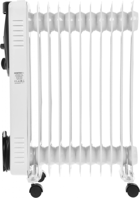Масляный радиатор CENTEK CT-6202, 2500Вт, 11 секций, 3 режима, белый