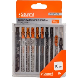 Набор пилок для лобзика по дереву 10 шт.  Sturm 5250502