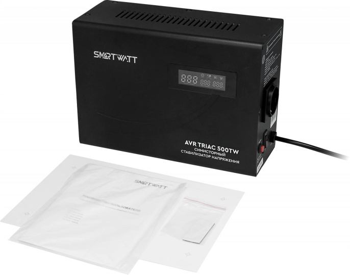 Стабилизатор напряжения Smartwatt AVR Triac 500TW 500ВА черный 4512020380004