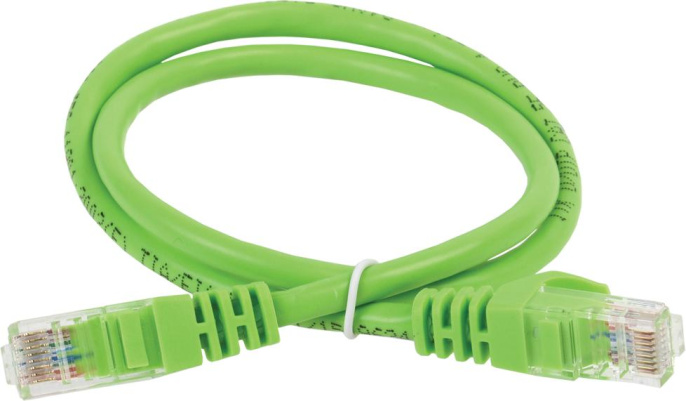 Патч-корд RJ45 UTP 5e ITK PC02-C5EUL-1M LSZH зеленый 1 метр