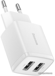 Сетевое зарядное устройство Baseus CCCP10UE Compact Charger 2U 10.5W EU White (CCXJ010202)