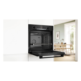 Духовой шкаф электрический Bosch Serie 4 HBA534EB3,  71л,  дверца с 3 стеклами,  черный