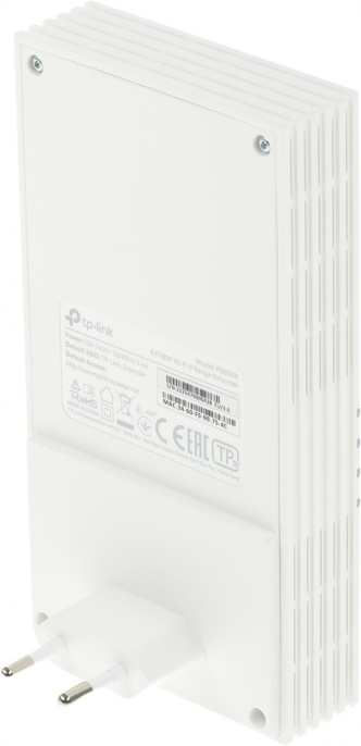 Повторитель беспроводного сигнала TP-Link RE600X AX1800 10/100/1000BASE-TX белый
