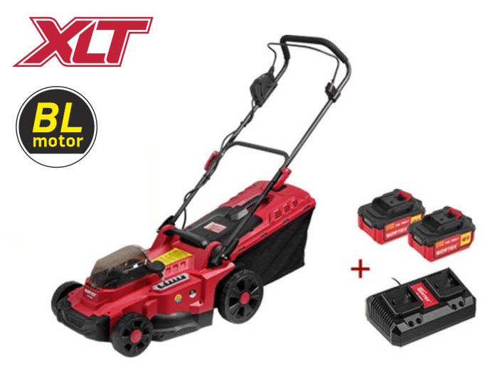 Газонокосилка аккумуляторная WORTEX CLM 3836 ALL1 XLT SET БЕСЩЁТ.ДВИГ., 18В+18В, 2акб, 4Ач, шир.3 0333236