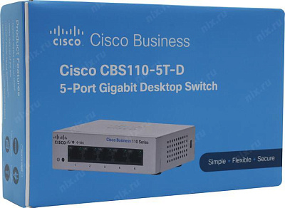 Коммутатор Cisco SF200-24 CBS110-5T-D-EU Неуправляемый коммутатор (5UTP 1000Mbps)