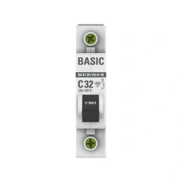 Автоматический выключатель EKF 1P 32А (C) 4,5кА ВА 47-29 Basic mcb4729-1-32C