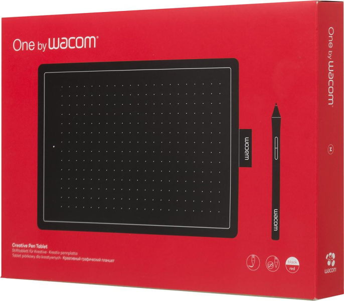 Графический планшет Wacom One by USB черный/красный