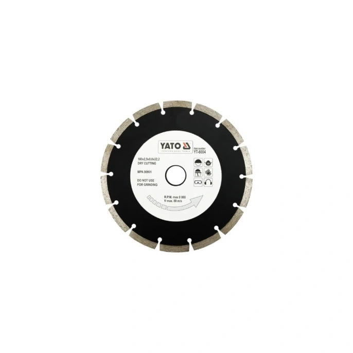 Диск отрезной алмазный 180х22.2 мм YATO YT-6004