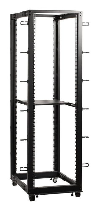 Стойка двухрамная Lanmaster (TWT-RACK2-42U-ADJ) 42U 480ммX560мм 1000кг черный